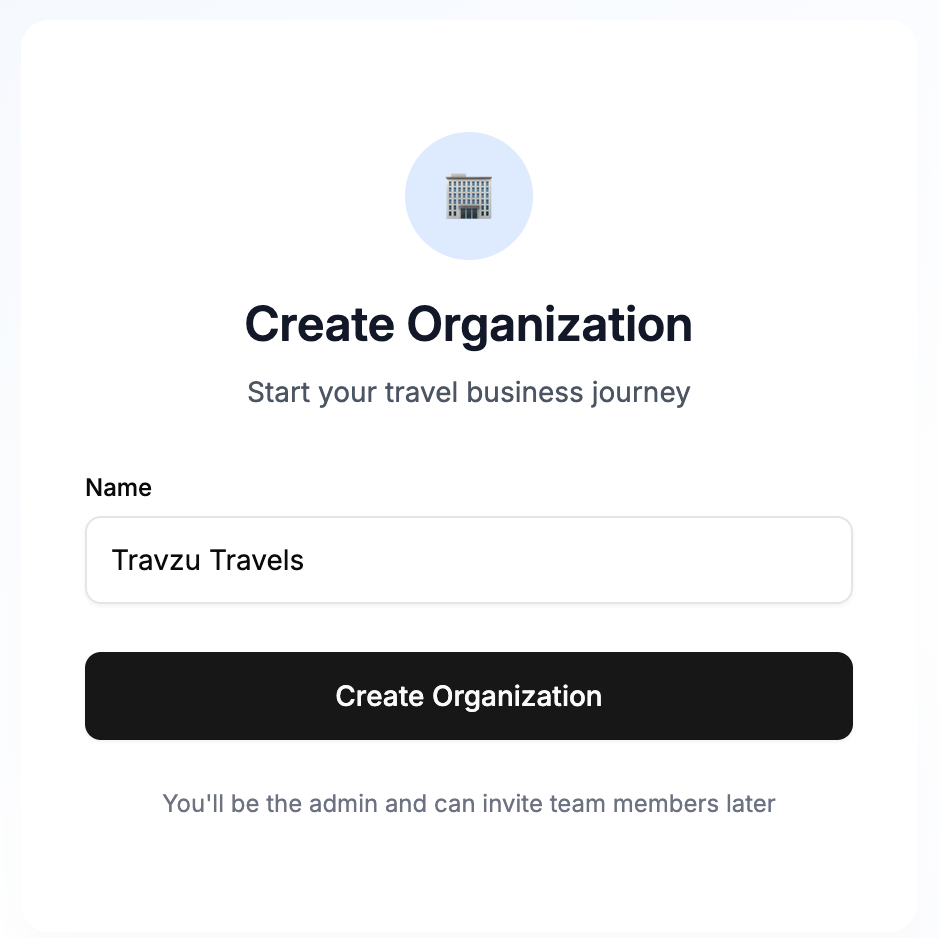 Create Organization